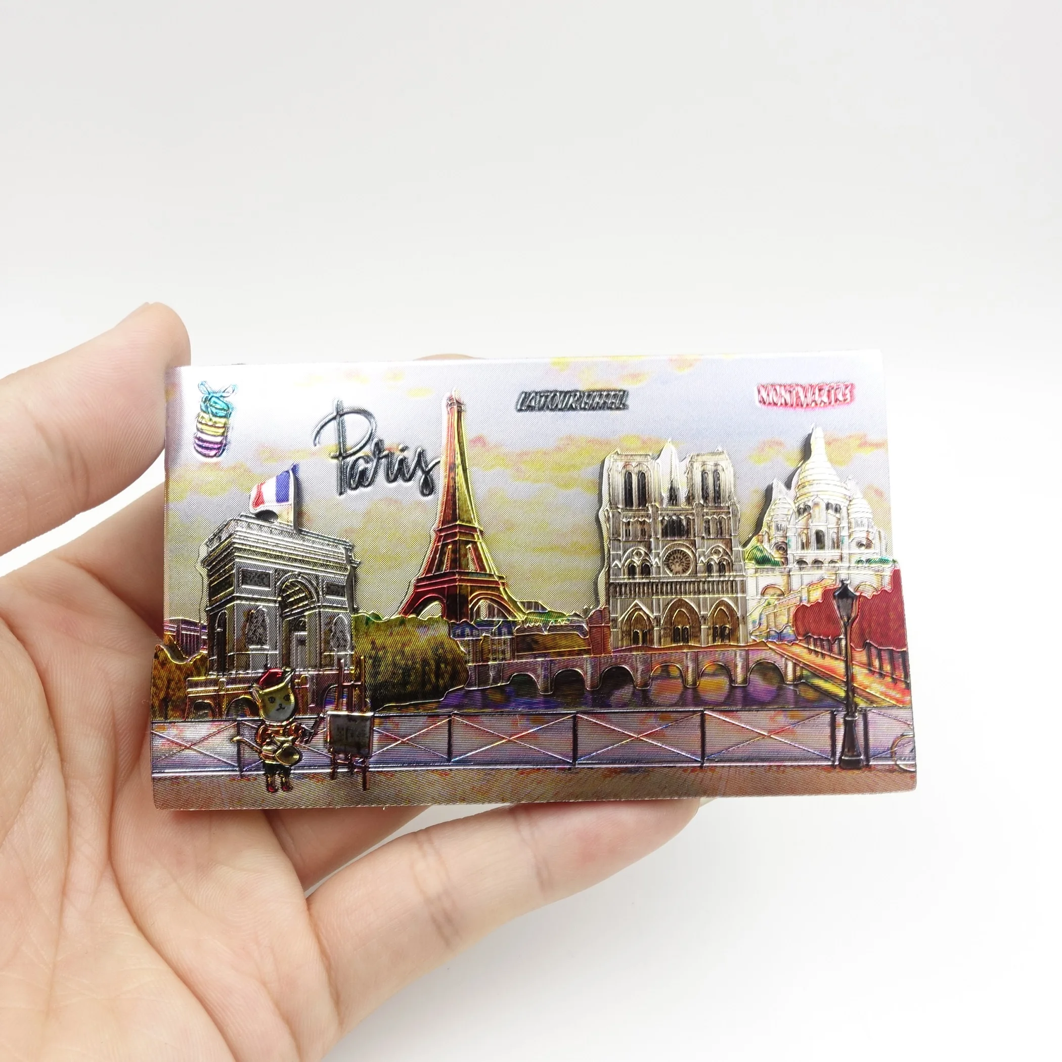 Custom logo travel gifts souvenirs city landscape foil refrigerator magnet promotional gifts travel handicrafts