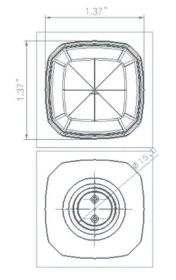 Scalare Trailer tractors lamps parts 1.25 inch 12v amber LED rear side marker lights with high quality