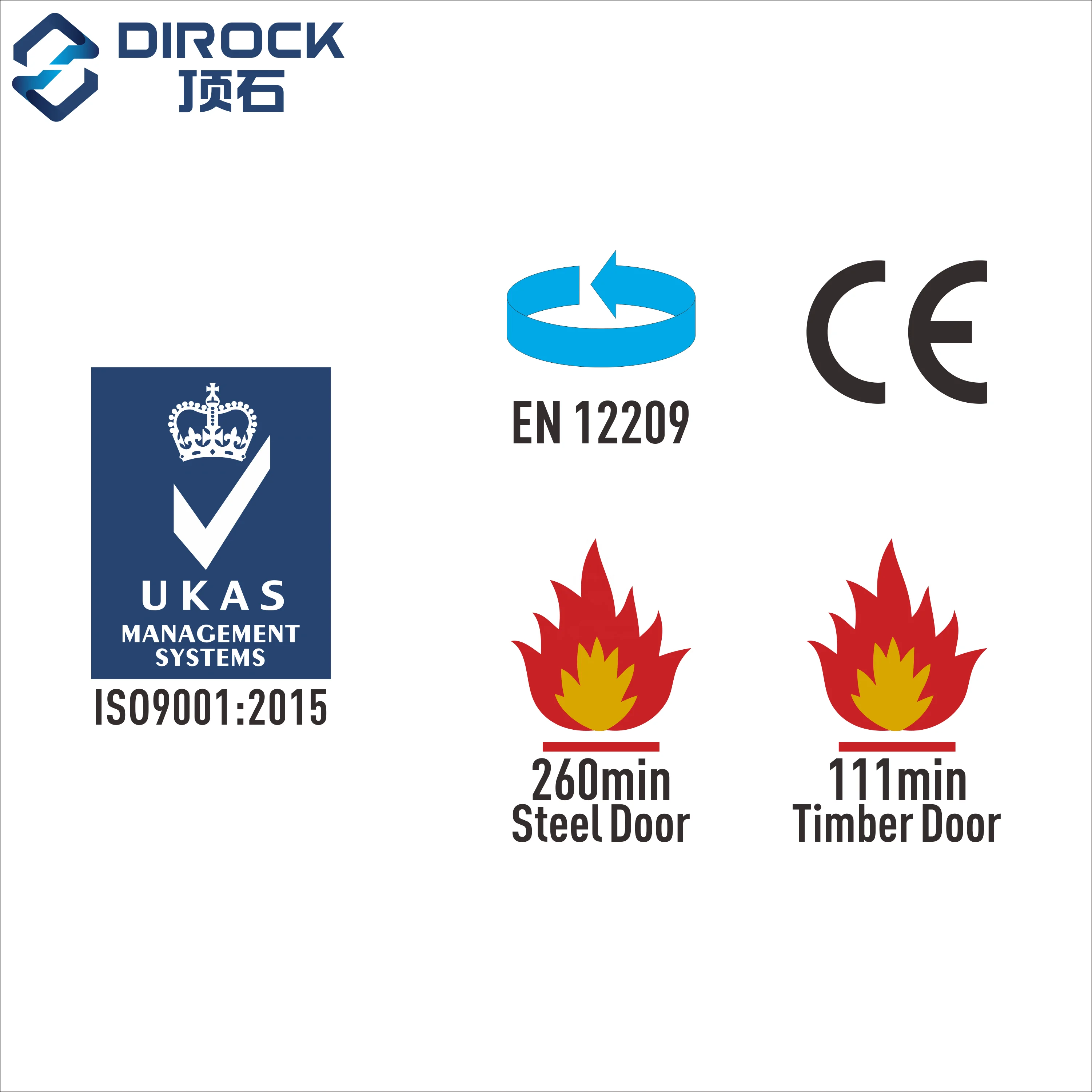 CE certified BS EN12209 Euro sash lock fire rated stainless steel security metal wooden mortise door lock