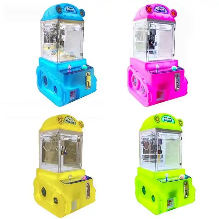 Tank Mini Colorful Doll Machine Coin Operated Game Machines Mini Plush Toy Claw Crane Machine