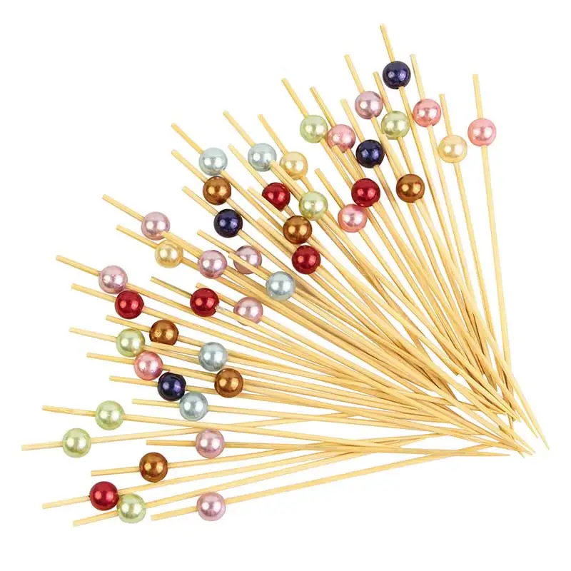 EVEN Hot biodegradable fruit picks bamboo picks decorative christmas picks for fruits and party use
