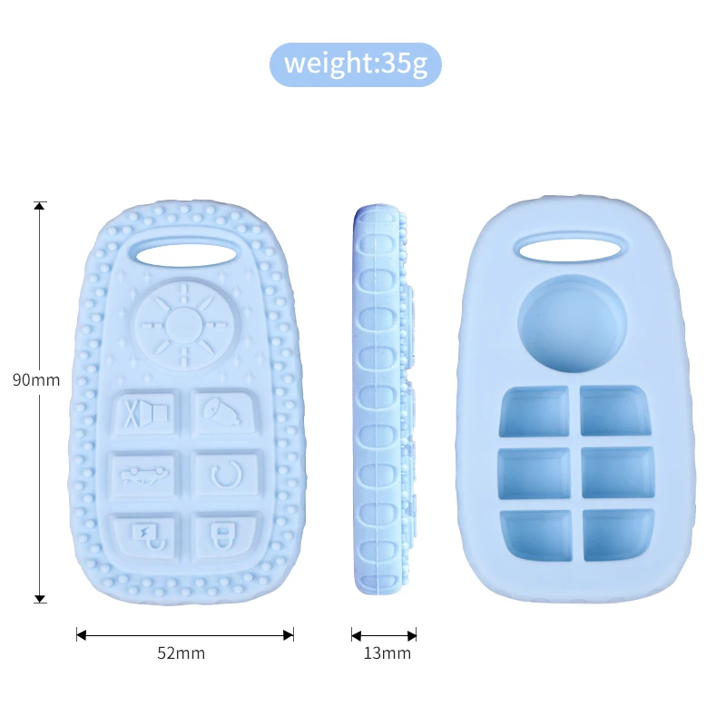 Lohas BPA Free Food Garde Remote Control & Car key Shape Baby teethers Silicone Teether toys for 0-6 Months Babies