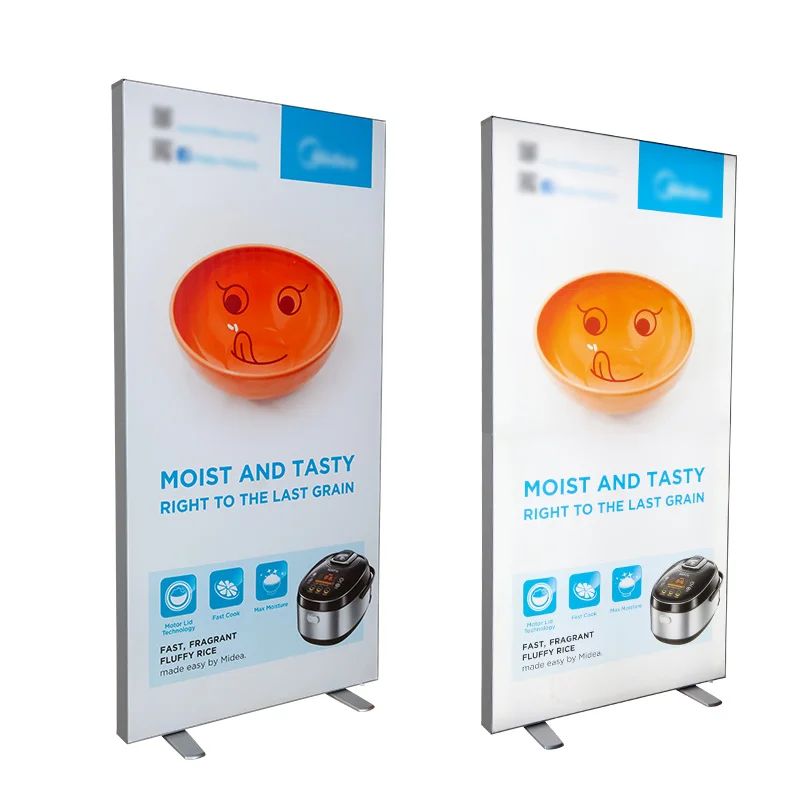 advertising led edgelit thin lightbox double sided fabric seg exhibition light box portable light boxes