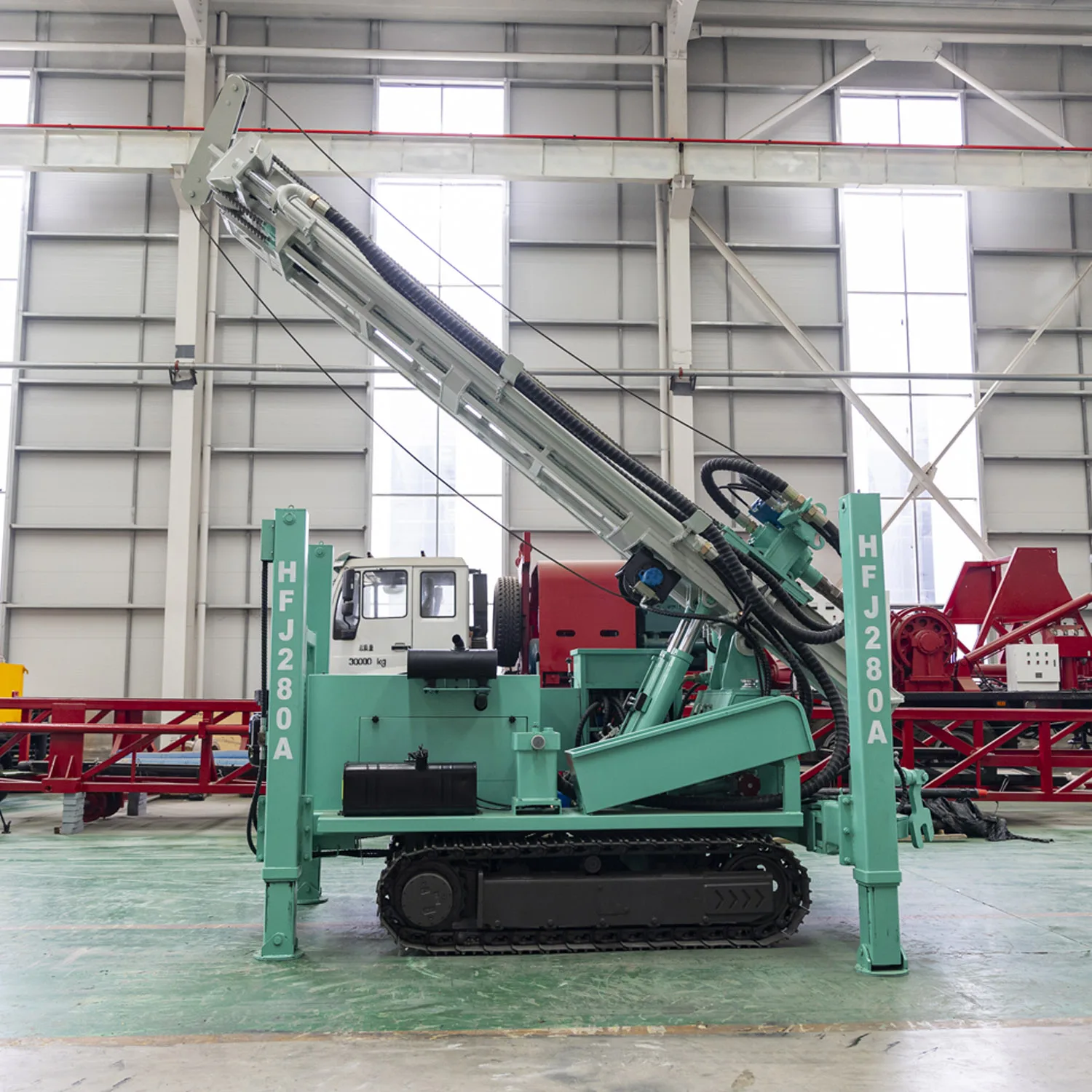 260M Crawler Borehole Drill Machine With Air Compressor Oil Drilling Equipment Water Well Rotary Drilling Rig