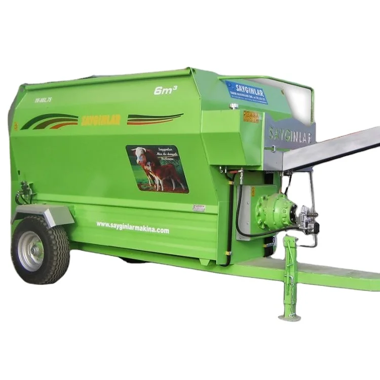 Horizontal Auger Harsh Mixer Truck For Sale Optional Digital Loadcell 6m3 Tmr Wagon Feed Mixer