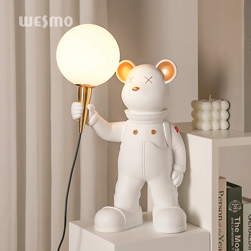 Home Decor Resin Table Light for Kids Bedside Desk Lamp Bear Animal Table Lamp
