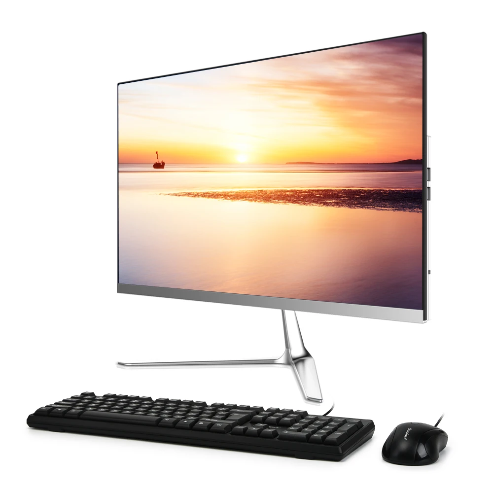 High Performance Frameless 24 inch All in One computer 1920*1080 Dual core i3 i5 i7 10 Gen DDR4 8G 16G HDD 1TB Desktop PC