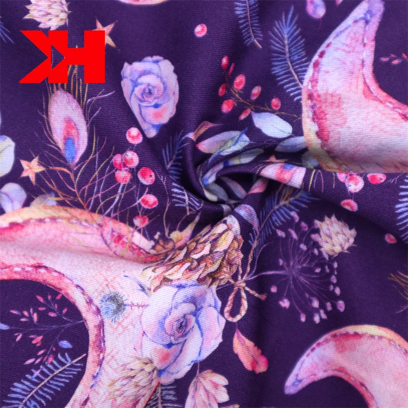 Kahn on time delivery moon print organic cotton shirting fabrics sale