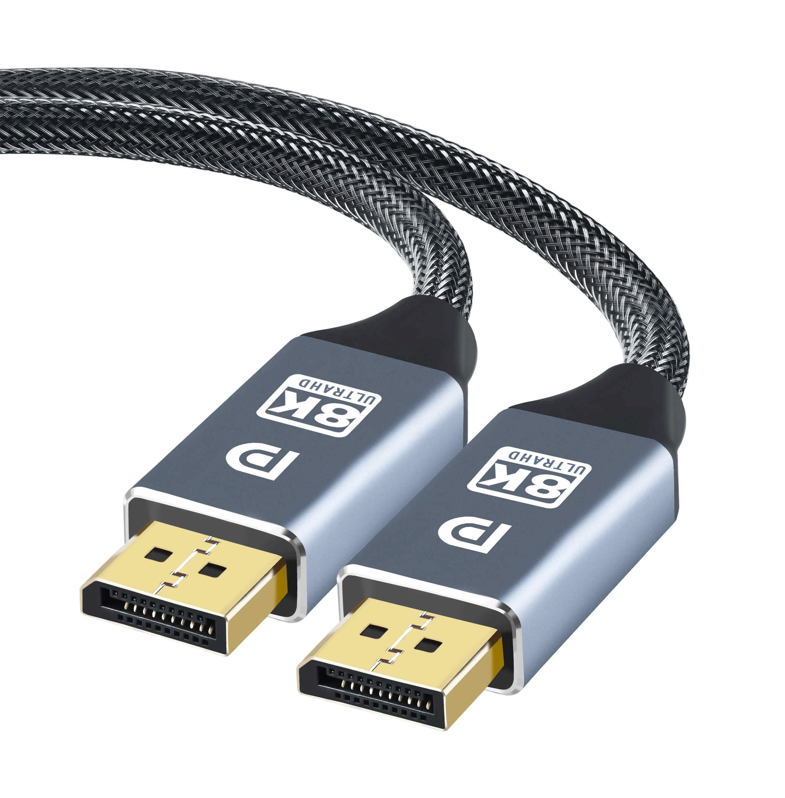  Компьютерный разъем порта дисплея 8K 60 Гц Кабели DisplayPort с позолоченным покрытием оплетка из ПВХ чистой меди кабель DP 1 4 для HDTV PE