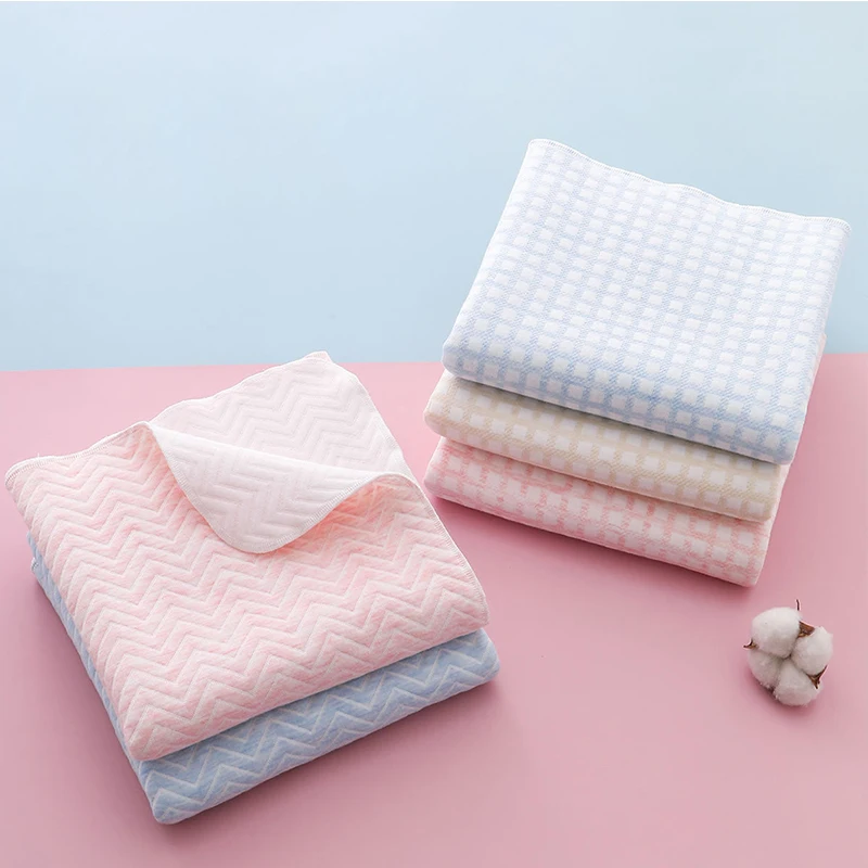 free sample Swaddle  organic cotton reversible baby soft blanket muslin three layers of warm and thick newborn sleep aid blanket