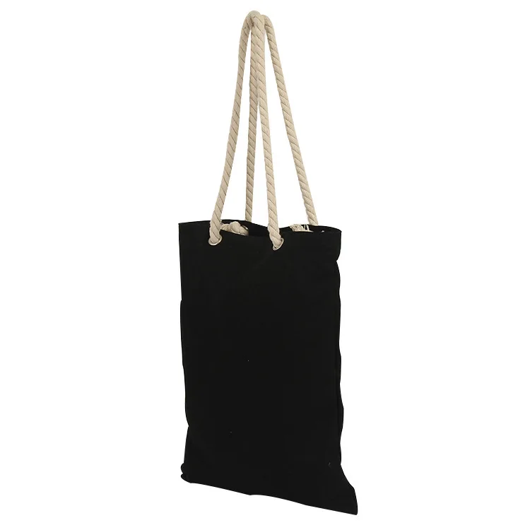 Recycling shoulder grocery sling supermarket beach shopper shopping bag, oem canvas tote bag with rope handle 10