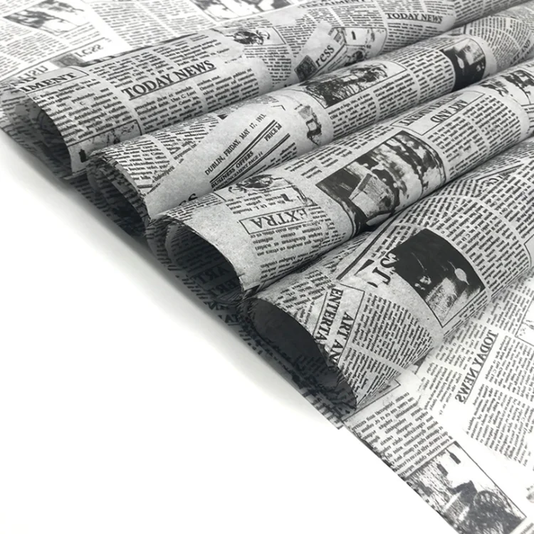 
Recently arrived newspaper pattern gift packaging paper personality innovation translucent copy paper 