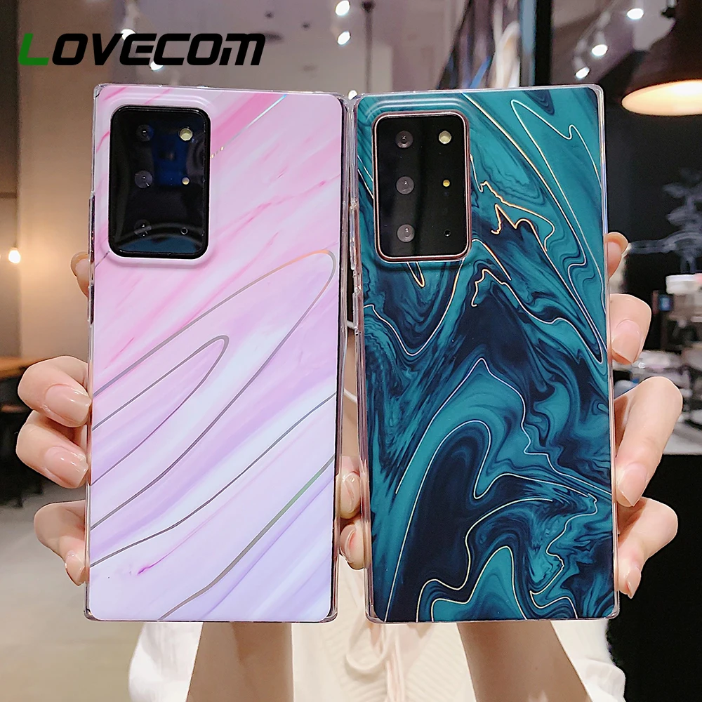 
 LOVECOM винтажный Гальванизированный мраморный чехол для телефона Samsung Galaxy S21 S20 FE S10 Plus Note20 Ultra A51 A71 A21S мягкий IMD чехол  