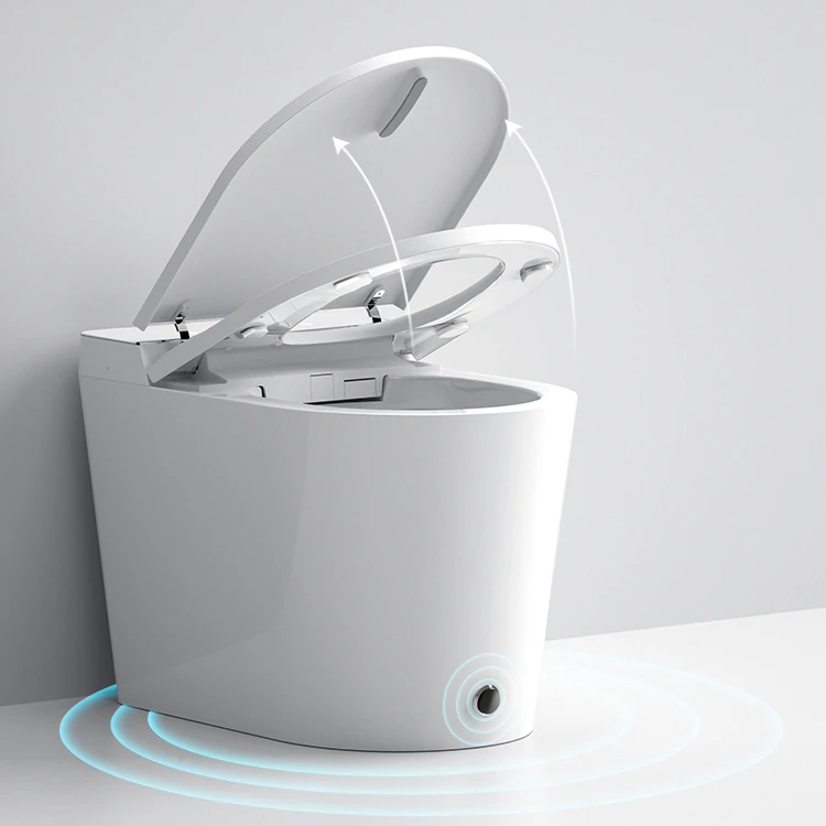 Automatic heated seat intelligent smart toilet Bathroom white electric 110v/220v one piece bidet toilet with remote control