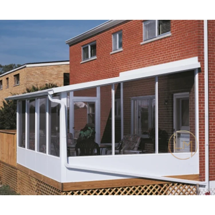 Low-e glass solarium winter garden veranda conservatory garden prefabricated aluminium glass sunroom for four season