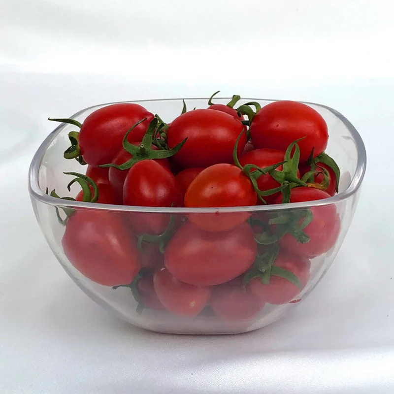 Transparent Acrylic Plastic Salad Bowl Lotus Flower Shaped Fruit Vegetable Mixing Bowls