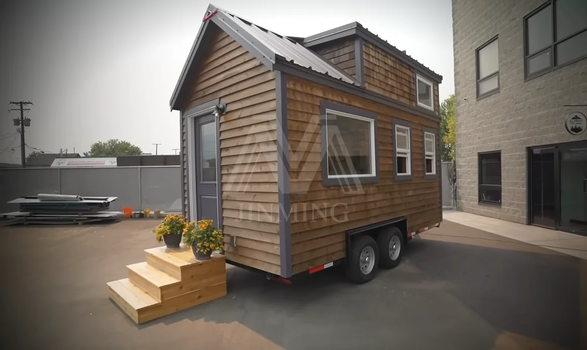 China cheap tiny homes on wheels prefabricated cabin trailer house