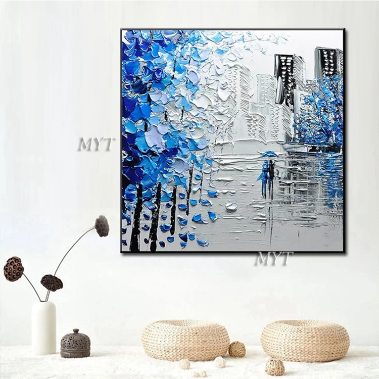 
Hand-painted Abstract 3D Thick Oil Painting Home Decoration Building Wall Art Drawing 
