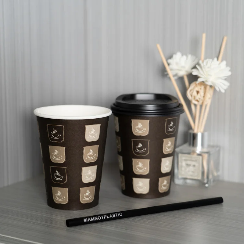 Wholesale 8oz 12oz 16oz 20oz 24oz Disposal Single Wall Coffee Paper Cup With PE And PLA Coated.