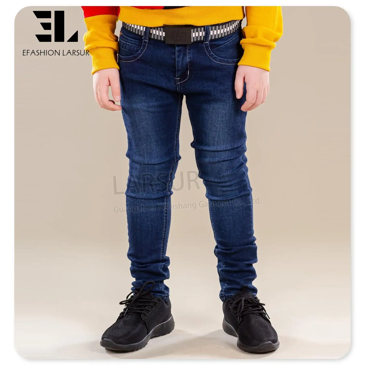 LARSUR xintang guangzhou детские джинсовые джинсы Фабричный производитель на заказ штаны для мальчиков и девочек