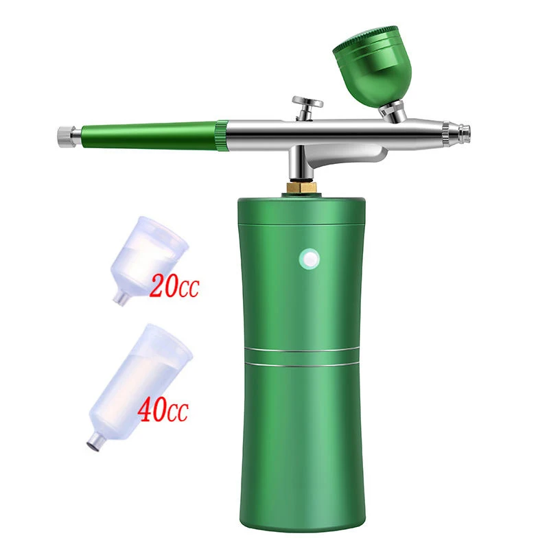Oxygen Injector Electric Mini Air Compressor Machine Air-Brush Paint Spray Gun Airbrush For Nail Art Tattoo Craft Cake Nano Fog