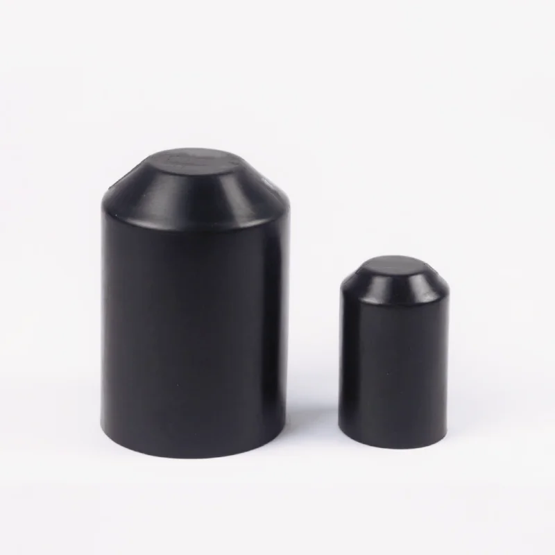 Coated With hot melt adhesive Black heat shrink end part cable wire shrinkable covers  plastic shrinkage covers