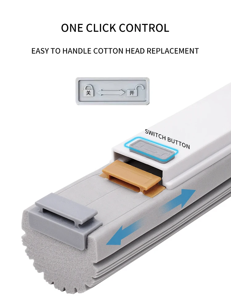 Wholesale Magic Household Wet And Dry Floor Hands Free Washing PVA Sponge Squeeze Mop With Bucket