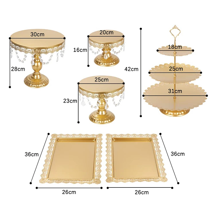 Hot Selling Luxury Cupcake Buffet Cupcake Holder Stainless Steel Wedding Cake Stand Dessert Display Stand With Crystal Beads