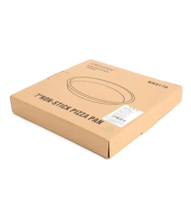 CHEFMADE Premier Brand 8 Inch Large Ring Round Sunny Sicilian Cooking Restaurants Non Stick Deep Dish Pizza Plate Pizza Pan