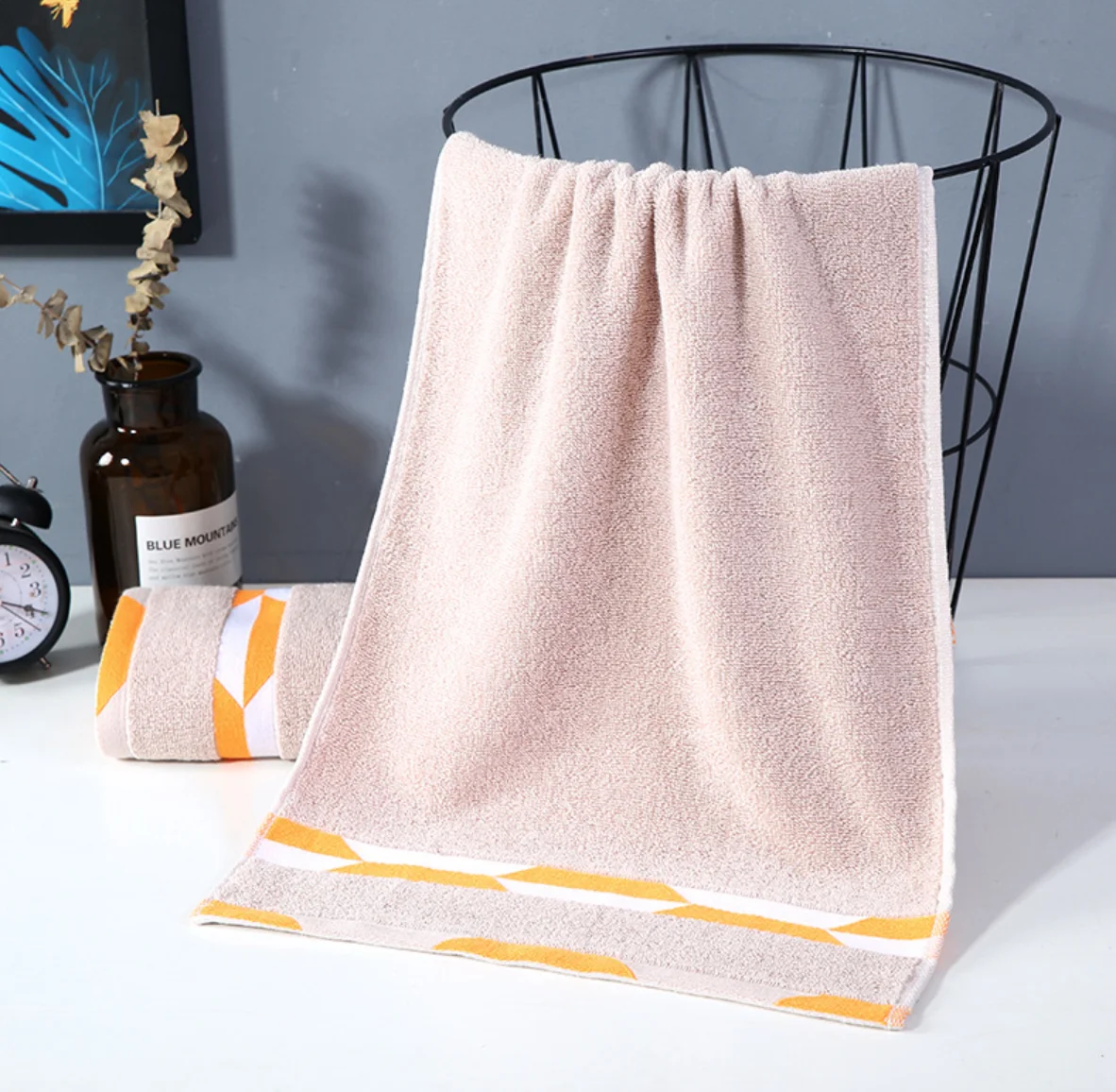 Newest custom comfortable good quality bath 100% cotton Face bath towels set for home and hotels