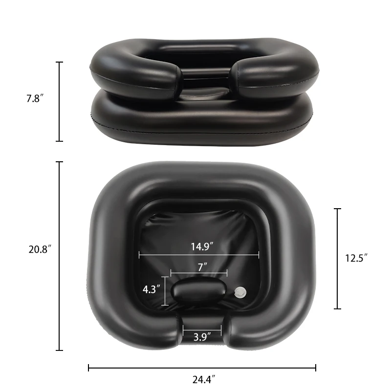 Wholesale Beauty Salon Care Hair Wash Basin Inflatable Hair Shampoo Wash Basin For In Bed  Using