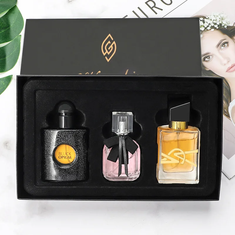 Wholesale Lady Perfume Luxury Gift Box 2024 Hot Selling Black Reverse Paris Venus 30ml x 3 per box