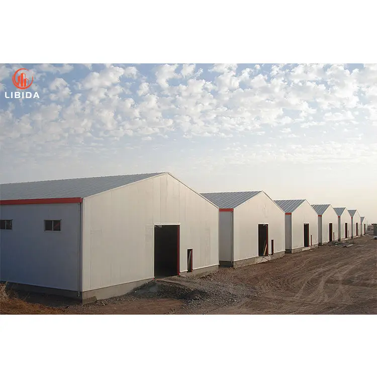 Light steel structure building workshop house prefabricated construction precast design for industrial prefab warehouse
