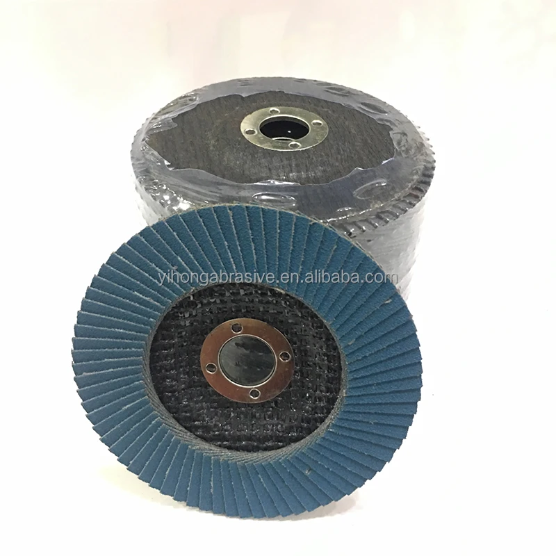 Hot Sales 100*16mm Zirconia Alumina Flap Disc Abrasives 4inch Grinding Wheel Sanding Disc for Grinding Metal and Stainless Steel