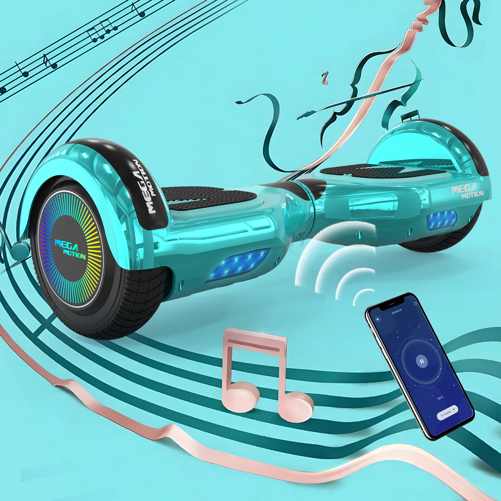 MegaMotion A03 smart Self balance Electric hoverboards 6.5 inch self balance car Two wheel hoverboard scooter