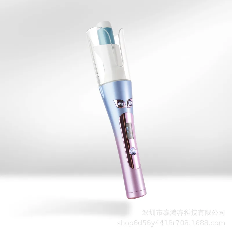 Automatic hair curling iron with ceramic ionic barrel smart anti-stuck auto rotating hair curling wand professional hair curler