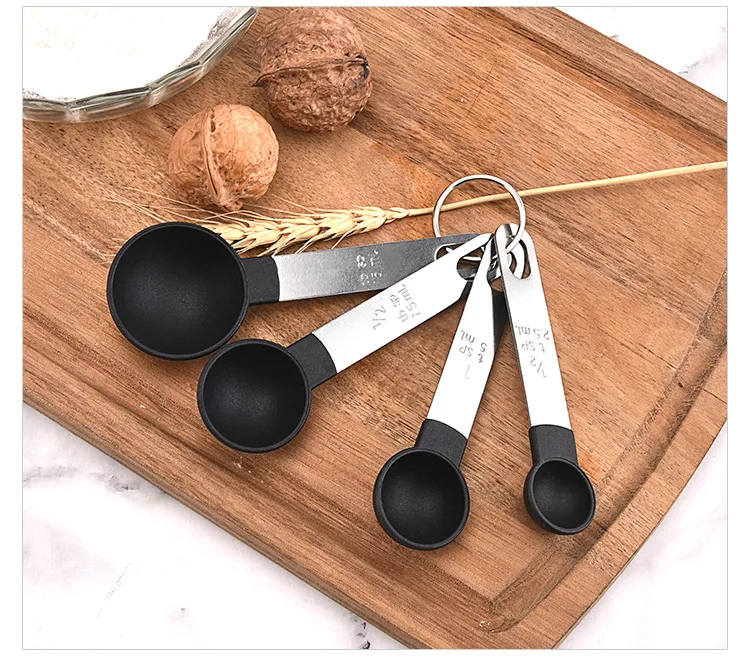 Kitchen Adjustable Stainless Steel Measuring Spoon Set 4 PCS of Baking Tools Milk Powder Coffee Measuring Spoon
