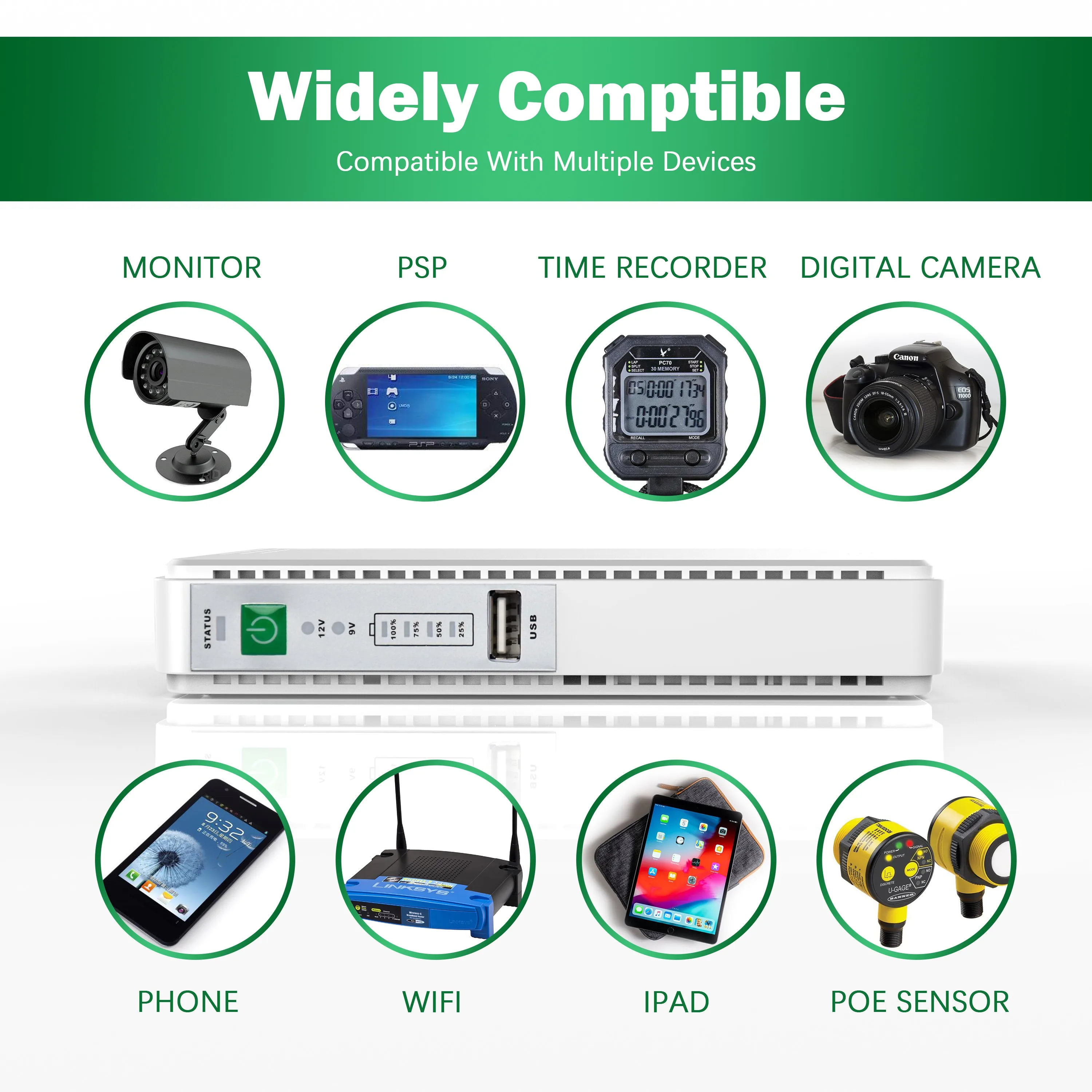 Mini UPS Small Size 12V Power Supply for WiFi Router 5V 9V 12V 1A UPS Uninterruptible Power Supplies (UPS)