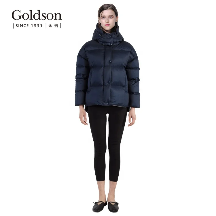 European style short ladies bomber jacket cold winter season down filling women clothing