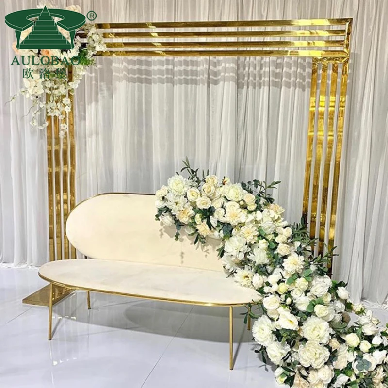 Свадебные декорации из нержавеющей стали золотого цвета