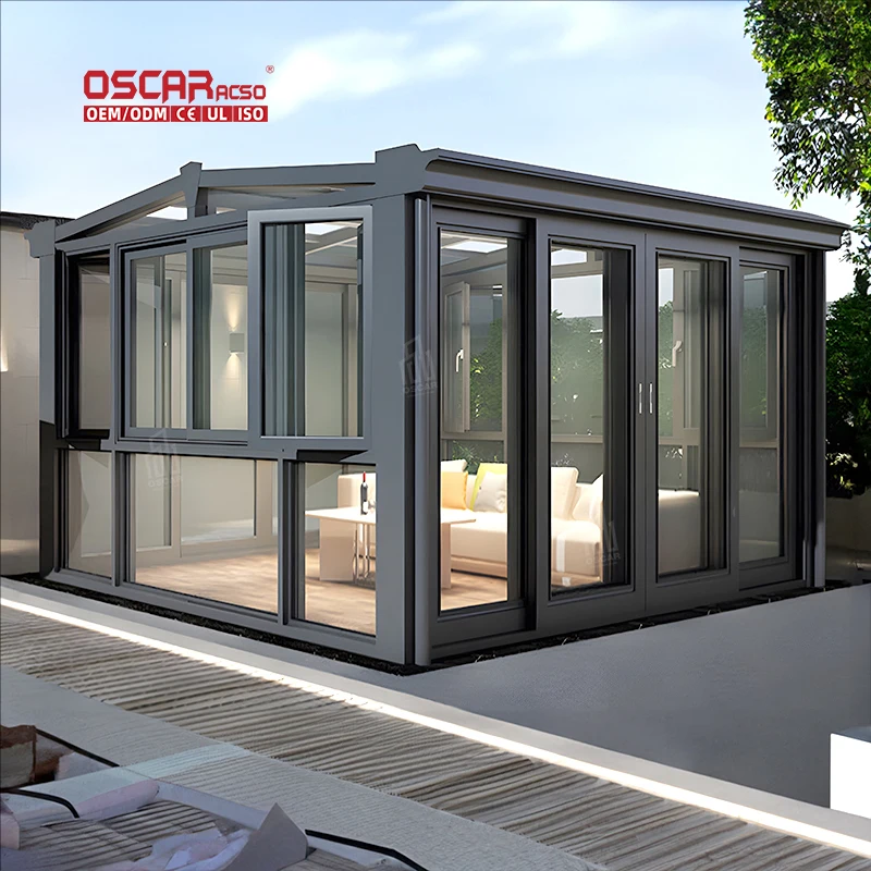 Tempered Glass Is Easy to Install Aluminum Alloy Electric House Rooftop Control Sunshade Roof Entrance Sun Room