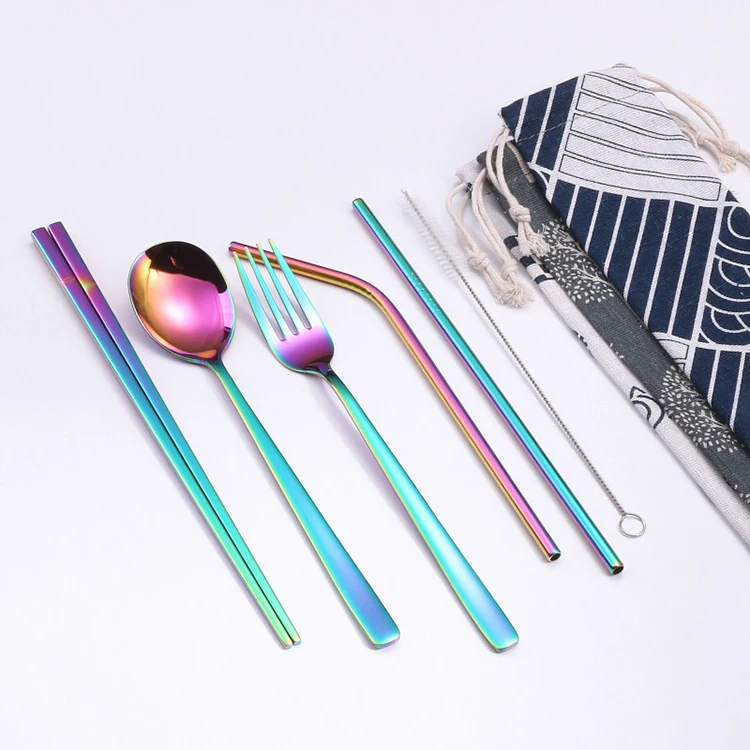 Custom 304 stainless steel metal drinking straws set with brush cleaners 304 stainless steel straw