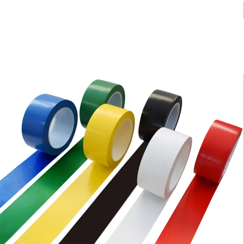 Custom PVC Floor Marking Caution Hazard Lane Safety Warning Esd Adhesive Tape For Industry Ground Sticker Packaging sealing Tape