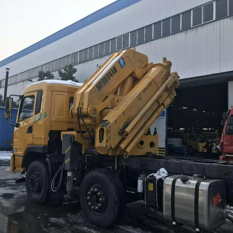 HOWO Isuzu 8x4 Truck Mounted Crane 20 Tons Crane HY400Z7 Articulated Hydraulic Boom Loader Lift Crane For Sale