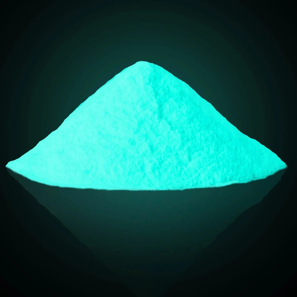 Long afterglow strontium aluminate base phosphorescent powder blue green glow in dark with 30-45um particle size