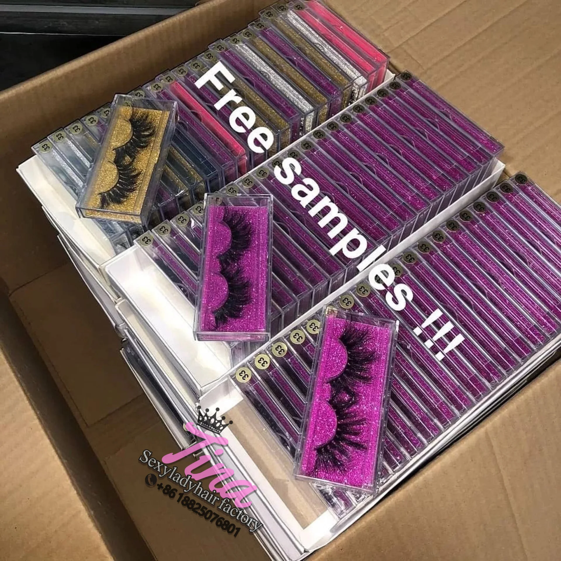 diamond real mink lashes diamond lashbox custom logo mink eyelash