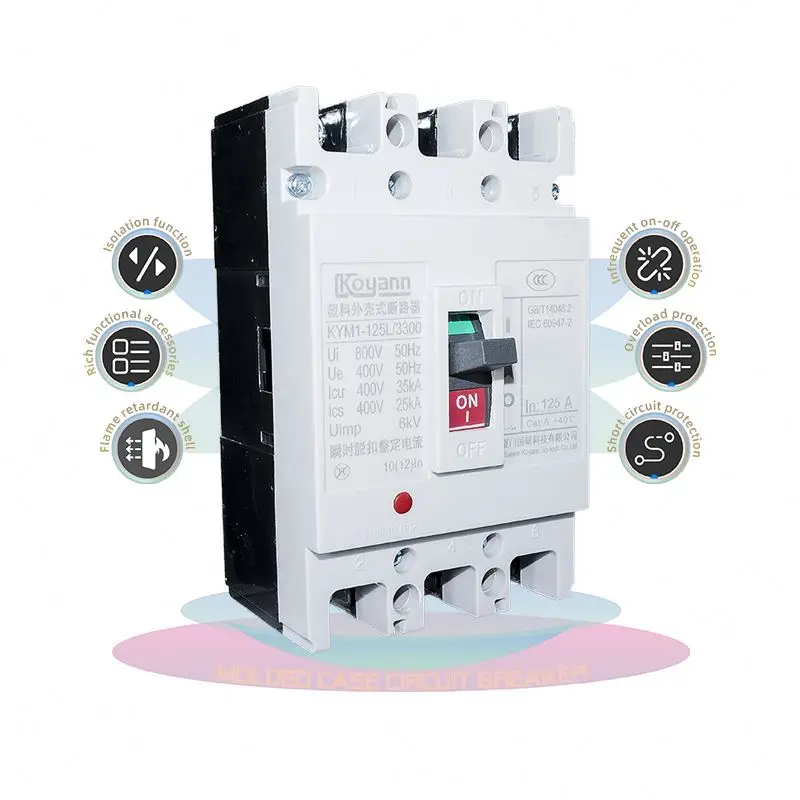 Автоматический выключатель MCCB 600Amp Mccb 3P 4P, автоматический выключатель 200A с шунтовым перемещением