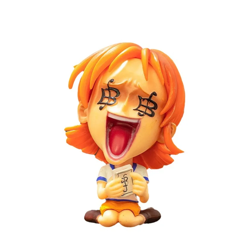 Home decor Cartoon toysSitting Q Version Luffy Zoro Ornaments Anime Action Figures