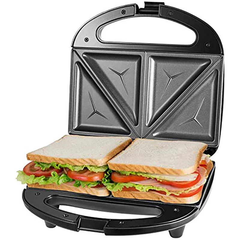 Customized Logo Household Non Stick Coating Plate Electric Breakfast Sandwich Maker Bread Toaster Sandwich Maker