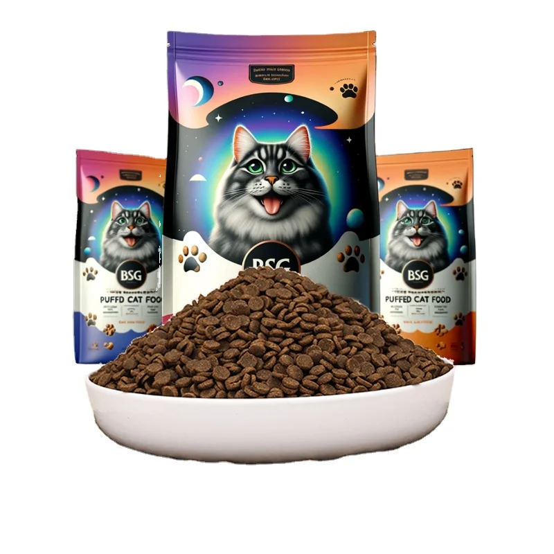 OEM Factory Exports Cat Food Star Shapes 10KG  20KG 1.5KG  Natural Raw Chicken Flavors All Age Pet Cat Dry Food